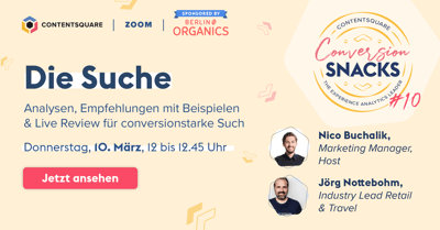 Conversion Snacks: Die Suche optimieren. Mit Analysen, Empfehlungen und Inspiration zur Gestaltung conversionstarker Suchfunktion.